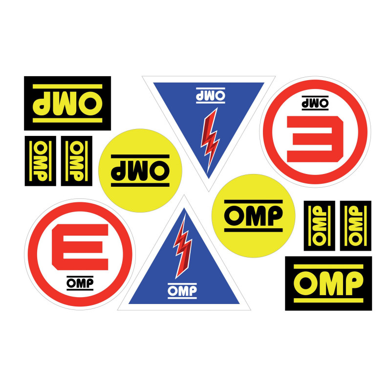 Kit d'autocollant Coupe Circuit / Extincteurs OMP